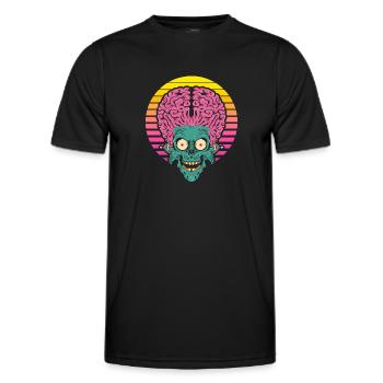 Alien Alien Brain - Men's Functional T-Shirt - black - Front - AI Model Male 178 dark (178cm)