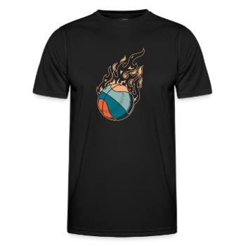 Basketball Basketballer - Männer Funktions-T-Shirt - Schwarz - Vorne - AI Model Male 178 dark (178cm)