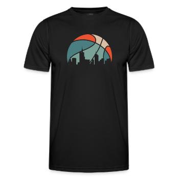 Basketball Basketballer - Männer Funktions-T-Shirt - Schwarz - Vorne - AI Model Male 178 dark (178cm)