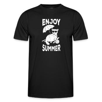 Genieß Den Sommer - Männer Funktions-T-Shirt - Schwarz - Vorne - AI Model Male 178 dark (178cm)