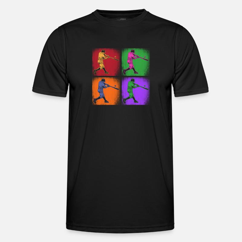 Funny Baseball - Men's Functional T-Shirt - black