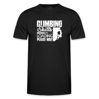 Climbing Climbing Skills Loading - Men's Functional T-Shirt - black - Front - AI Model Male 178 dark (178cm)