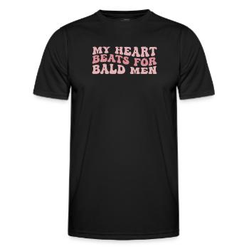 Glatzköpfige Männer, Freundin, Ehefrau, Frauen. - Männer Funktions-T-Shirt - Schwarz - Vorne - AI Model Male 178 dark (178cm)