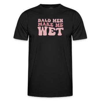 Lustige Glatzköpfige Männer Freundin Ehefrau Frauen - Männer Funktions-T-Shirt - Schwarz - Vorne - AI Model Male 178 dark (178cm)