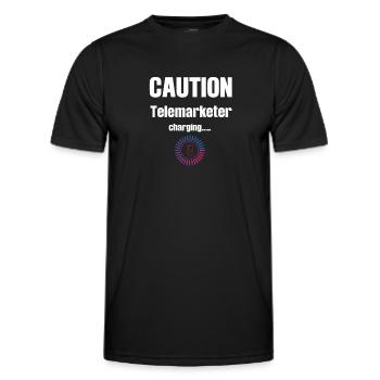 Attention teleseller fees - Men's Functional T-Shirt - black - Front - AI Model Male 178 dark (178cm)