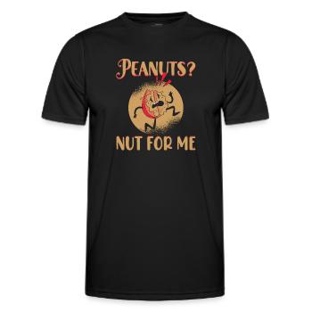Peanuts? Nut For Me Awareness Nut Allergic - Männer Funktions-T-Shirt - Schwarz - Vorne - AI Model Male 178 dark (178cm)