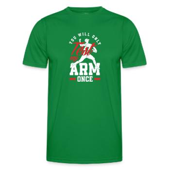 Funny Baseball - Men's Functional T-Shirt - kelly green - Front - AI Model Male 178 dark (178cm)
