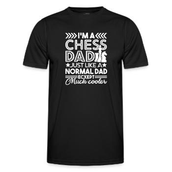 Chess Chess Dad Cooler - Men's Functional T-Shirt - black - Front - AI Model Male 178 dark (178cm)