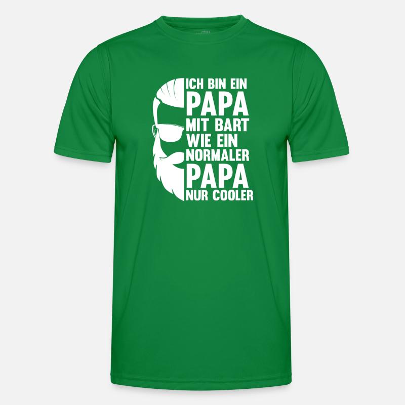 Papa Vater Bärtig Bartträger Schnurrbart Bart Männer Funktions-T-Shirt