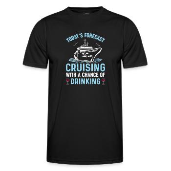 Funny Cruise Lovers Boat Trip Travel Summer Beach - Men's Functional T-Shirt - black - Front - AI Model Male 178 dark (178cm)