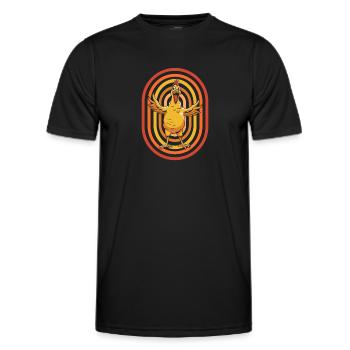 Huhn Henne - Männer Funktions-T-Shirt - Schwarz - Vorne - AI Model Male 178 dark (178cm)