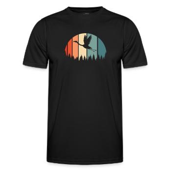Flamingo - Männer Funktions-T-Shirt - Schwarz - Vorne - AI Model Male 178 dark (178cm)
