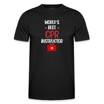 Weltweit Bester Hlw-ausbilder Für Krankenwagen An - Männer Funktions-T-Shirt - Schwarz - Vorne - AI Model Male 178 dark (178cm)