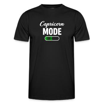Capricorn mode for funny horoscopes - Men's Functional T-Shirt - black - Front - AI Model Male 178 dark (178cm)