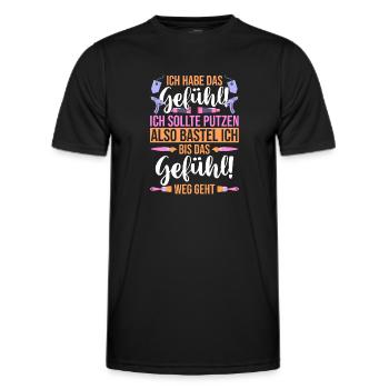 Bastler Basteln - Männer Funktions-T-Shirt - Schwarz - Vorne - AI Model Male 178 dark (178cm)