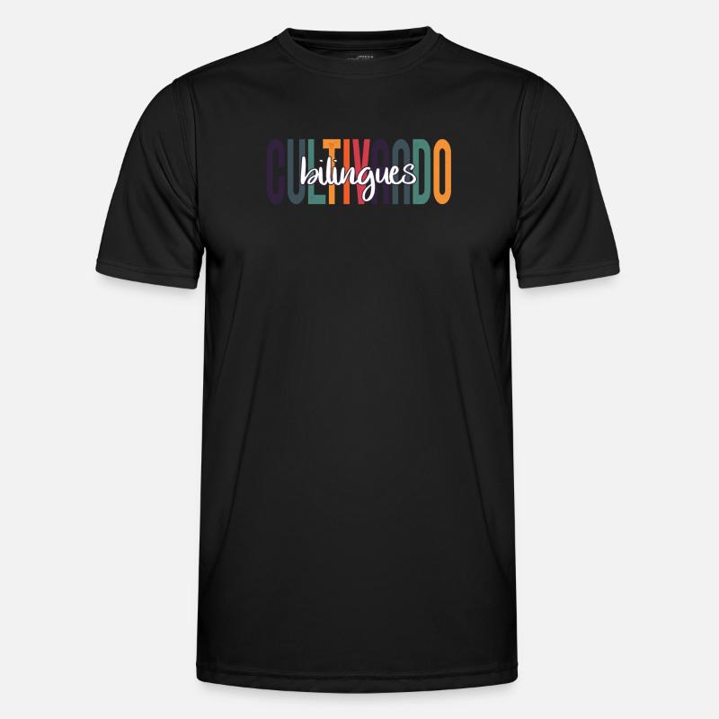 Cultivando Bilingües Spanischlehrer Bekleidung - Männer Funktions-T-Shirt - Schwarz