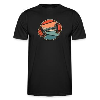 Fitness - Männer Funktions-T-Shirt - Schwarz - Vorne - AI Model Male 178 dark (178cm)