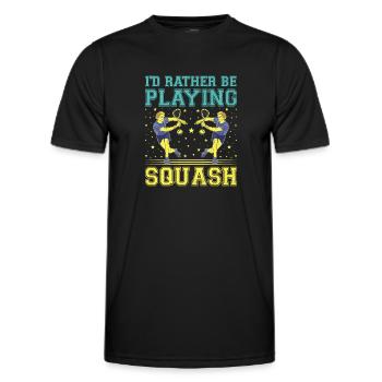 Squashspieler Squash-Tennisspieler Raquetball-Spor - Männer Funktions-T-Shirt - Schwarz - Vorne - AI Model Male 178 dark (178cm)