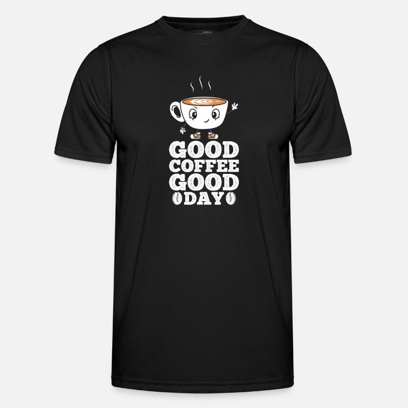 Good coffee Hello - Men's Functional T-Shirt - black
