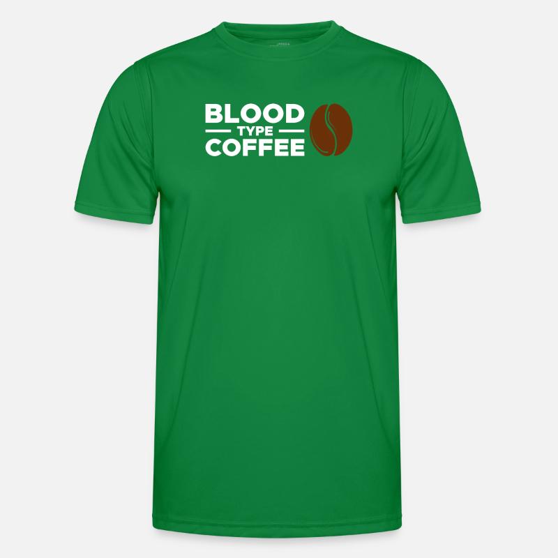 Blutgruppe Kaffee Männer Funktions-T-Shirt