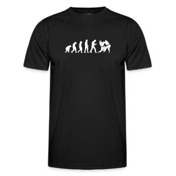 Judoka Taekwondo Karate Aikido Ju-Jutsu Evolution - Männer Funktions-T-Shirt - Schwarz - Vorne - AI Model Male 178 dark (178cm)