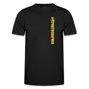 Landscape Photographer, Nature Photographer, Animal Photographer - Men's Functional T-Shirt - black - Front - AI Model Male 178 dark (178cm)