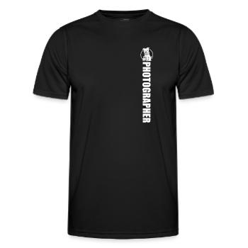 Landscape Photographer, Nature Photographer, Animal Photographer - Men's Functional T-Shirt - black - Front - AI Model Male 178 dark (178cm)