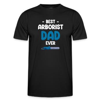 Le meilleur papa arboriste de tous les temps - T-shirt sport Homme - noir - Devant - AI Model Male 178 dark (178cm)