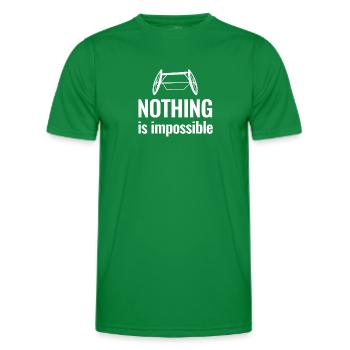 Rien n’est impossible Parasport Handicap - T-shirt sport Homme - vert - Devant - AI Model Male 178 dark (178cm)