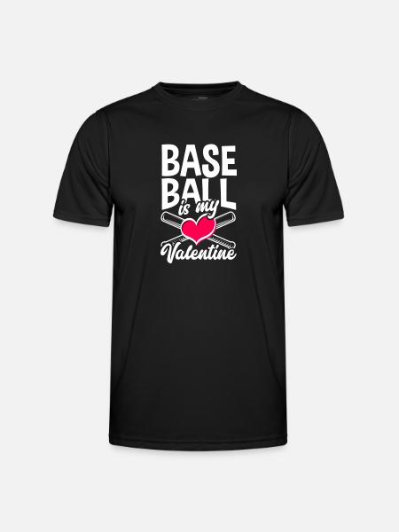Lustiger Baseball - Männer Funktions-T-Shirt - Schwarz
