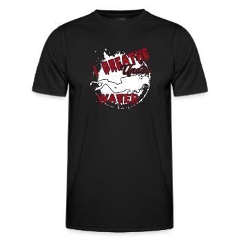 Diving Diving I Under Water - Men's Functional T-Shirt - black - Front - AI Model Male 178 dark (178cm)