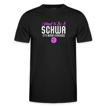 Ich will ein Schwa sein, der nie gestresst ist - Männer Funktions-T-Shirt - Schwarz - Vorne - AI Model Male 178 dark (178cm)
