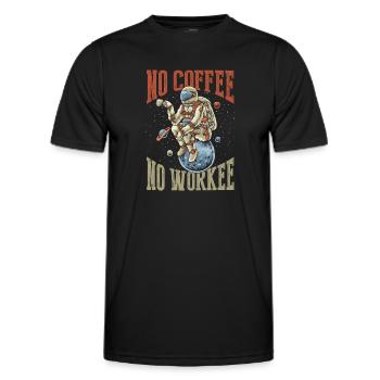 Pas de café, pas de workee - T-shirt sport Homme - noir - Devant - AI Model Male 178 dark (178cm)