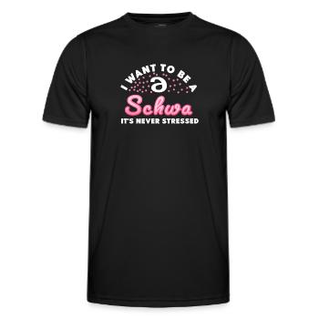Ich will ein Schwa sein, der nie gestresst ist - Männer Funktions-T-Shirt - Schwarz - Vorne - AI Model Male 178 dark (178cm)