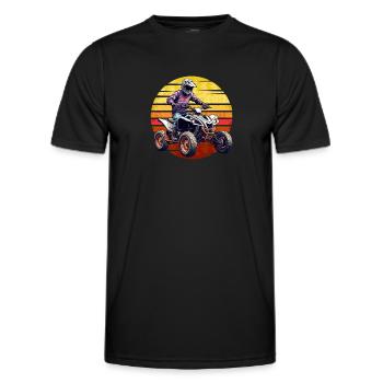 Quad Moto Tout Terrain - T-shirt sport Homme - noir - Devant - AI Model Male 178 dark (178cm)