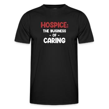 Hospice: The Business of the Caring - Men's Functional T-Shirt - black - Front - AI Model Male 178 dark (178cm)
