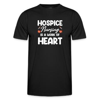 Hospice care is a work of the heart - Men's Functional T-Shirt - black - Front - AI Model Male 178 dark (178cm)