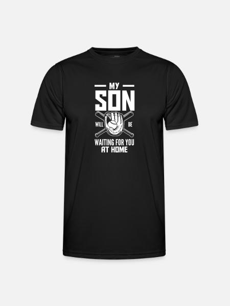 Funny Baseball - Men's Functional T-Shirt - black
