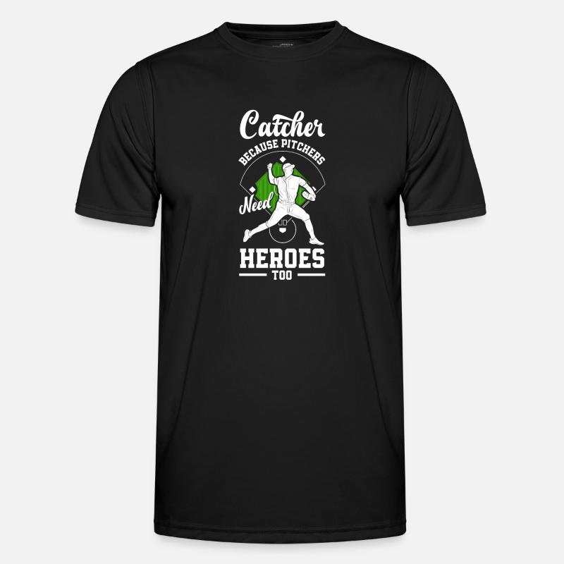 Funny Baseball - Men's Functional T-Shirt - black