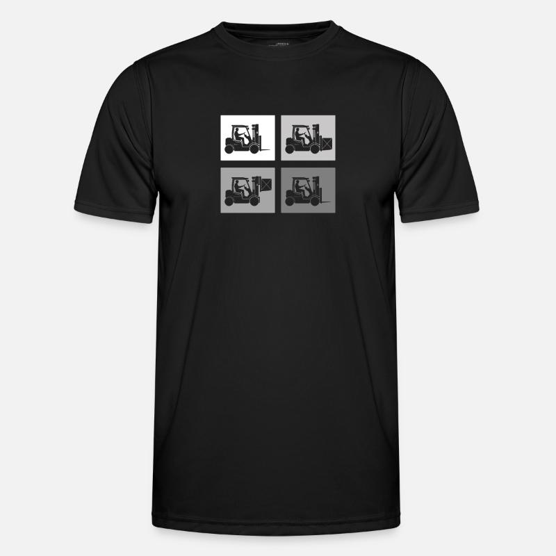Gabelstaplerfahrer Lagerleiter Lagerist Berufe - Männer Funktions-T-Shirt - Schwarz
