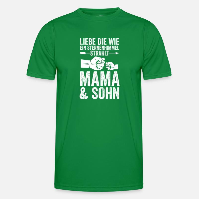 Mutter Muttertag Mama und Sohn Männer Funktions-T-Shirt
