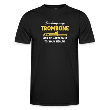 Das Berühren Meiner Posaune Kann - Männer Funktions-T-Shirt - Schwarz - Vorne - AI Model Male 178 dark (178cm)
