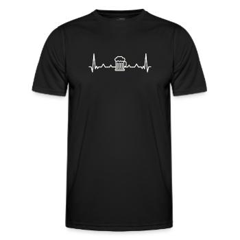 Party Bier Sprüche für Biertrinker Saufparty - Männer Funktions-T-Shirt - Schwarz - Vorne - AI Model Male 178 dark (178cm)