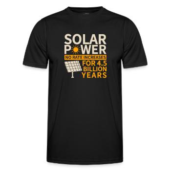 Panneau solaire Énergie solaire Énergie solaire - T-shirt sport Homme - noir - Devant - AI Model Male 178 dark (178cm)
