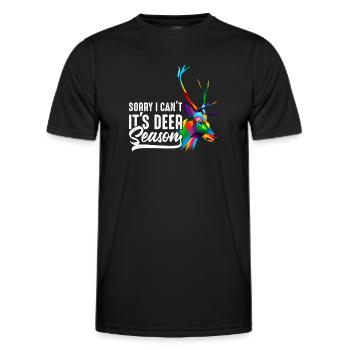Entschuldigung, ich kann nicht - Männer Funktions-T-Shirt - Schwarz - Vorne - AI Model Male 178 dark (178cm)