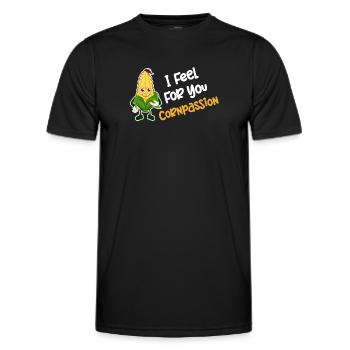 Je ressens avec toi la passion du maïs - T-shirt sport Homme - noir - Devant - AI Model Male 178 dark (178cm)