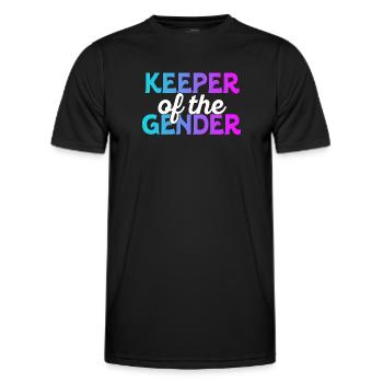 Keeper Of The Gender - Men's Functional T-Shirt - black - Front - AI Model Male 178 dark (178cm)