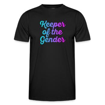 Keeper Of The Gender - Men's Functional T-Shirt - black - Front - AI Model Male 178 dark (178cm)