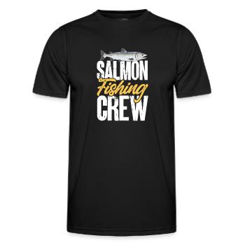 Pêche au saumon Pêcheur de saumon - T-shirt sport Homme - noir - Devant - AI Model Male 178 dark (178cm)