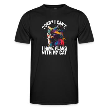 Entschuldigung, ich kann nicht - Männer Funktions-T-Shirt - Schwarz - Vorne - AI Model Male 178 dark (178cm)